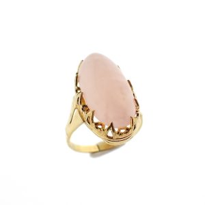 gouden ring rozenkwarts