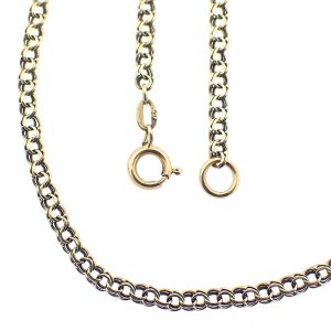 14 karaat geelgouden fantasie schakel ketting