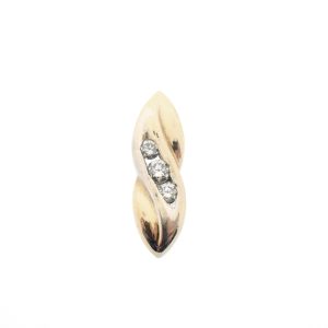 8 karaat bicolor hanger met 0,095 ct. diamanten