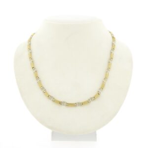 14 karaat bicolor gouden dames collier