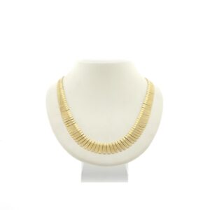 14 karaat gematteerde gouden Cleopatra collier