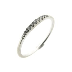 14 karaat witgouden rijring/aanschuifring met diamant
