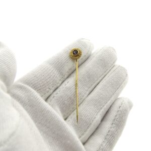 14 karaat gouden reversspeld met zirconia