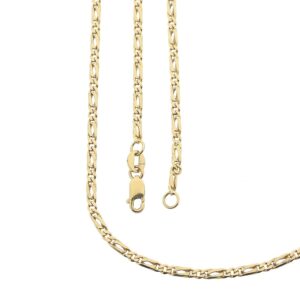 14 karaat gouden fantasie schakel ketting | 48,5 cm